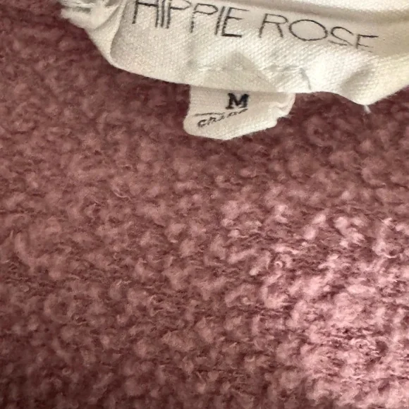 Hippie Rose Soft Pink 1/4 Zip Fleece Top - Picture 3 of 3